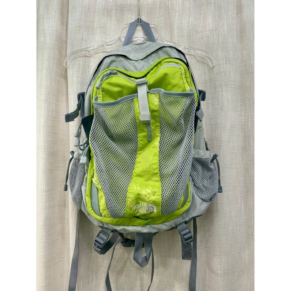 The North Face Recon Backpack Lime Green & Gray Laptop Hiking Travel Daypack